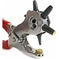 S&amp-R Alicate Sacabocados Cuero y Cinturas - MADE IN GERMANY - Sacabocados con 6 punzones 2-2-5-3-3-5-4-5 mm